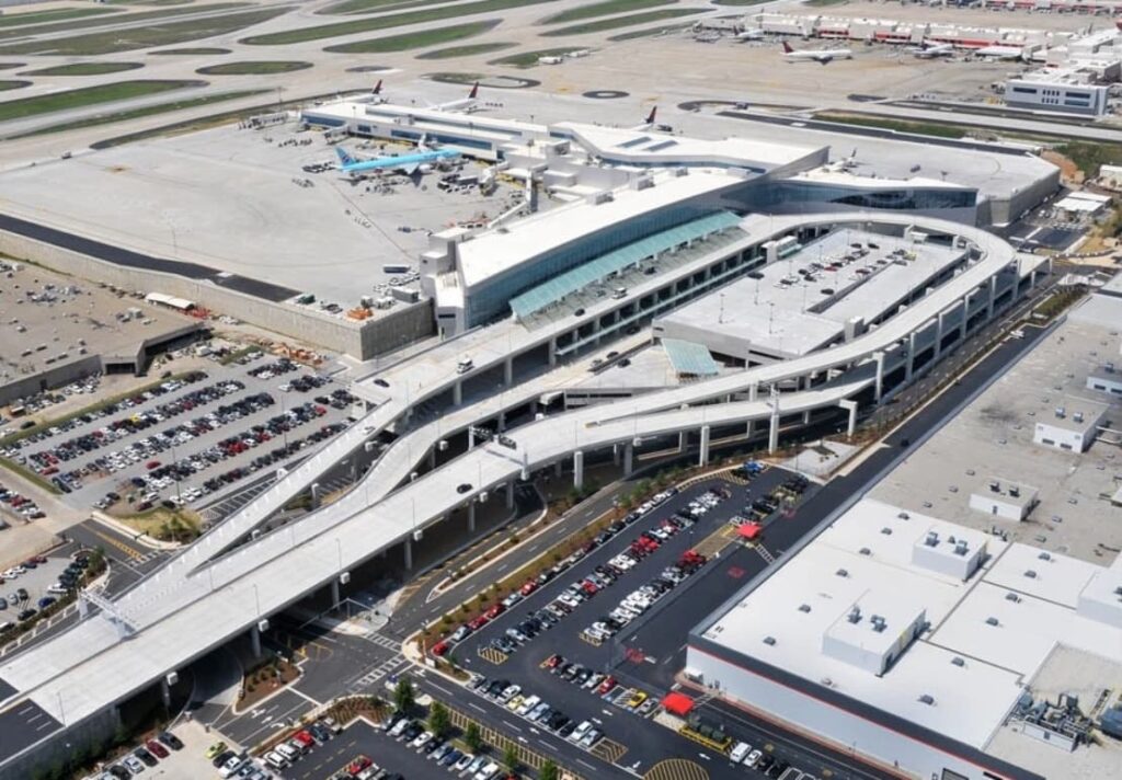 long term parking deck of airport